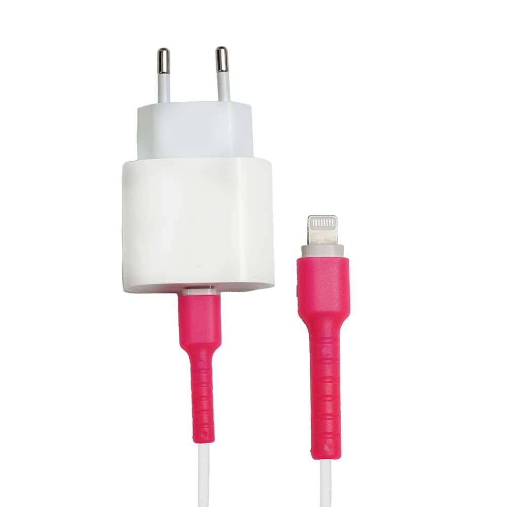 iPhone Yeni Nesil Kablo Koruyucu – Pembe [100 Adet]
