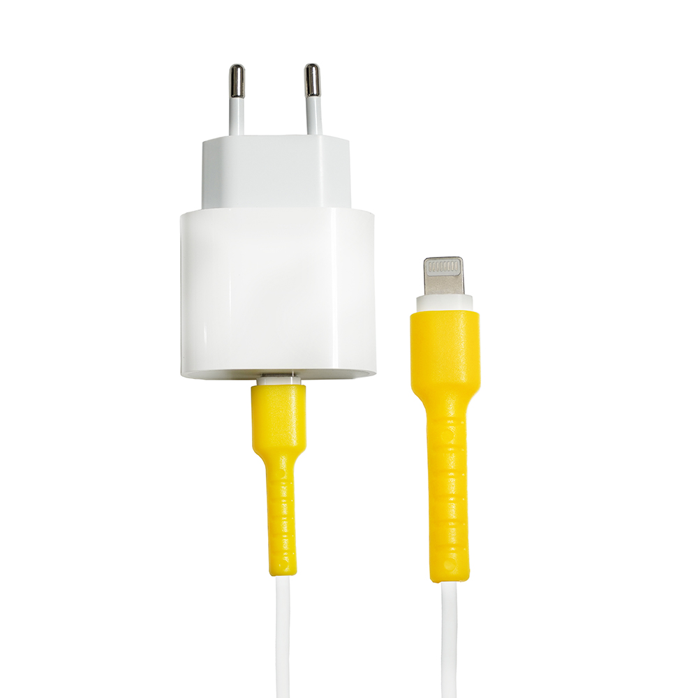 iPhone Yeni Nesil Kablo Koruyucu – Sarı [100 Adet]